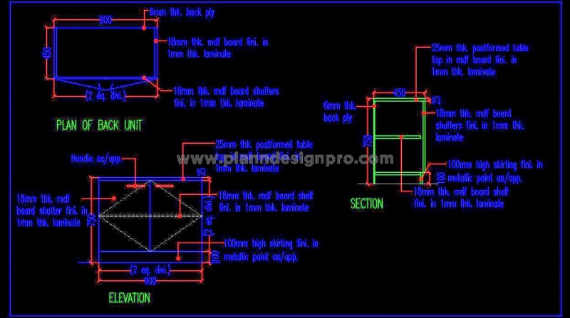 Compact Storage Unit Free CAD Block with Plan and Elevation